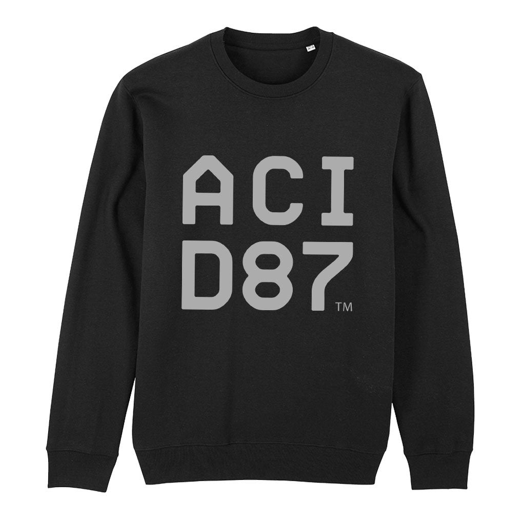 Acid87 Grey Boxed Logo Unisex Sweatshirt-Acid87-Essential Republik