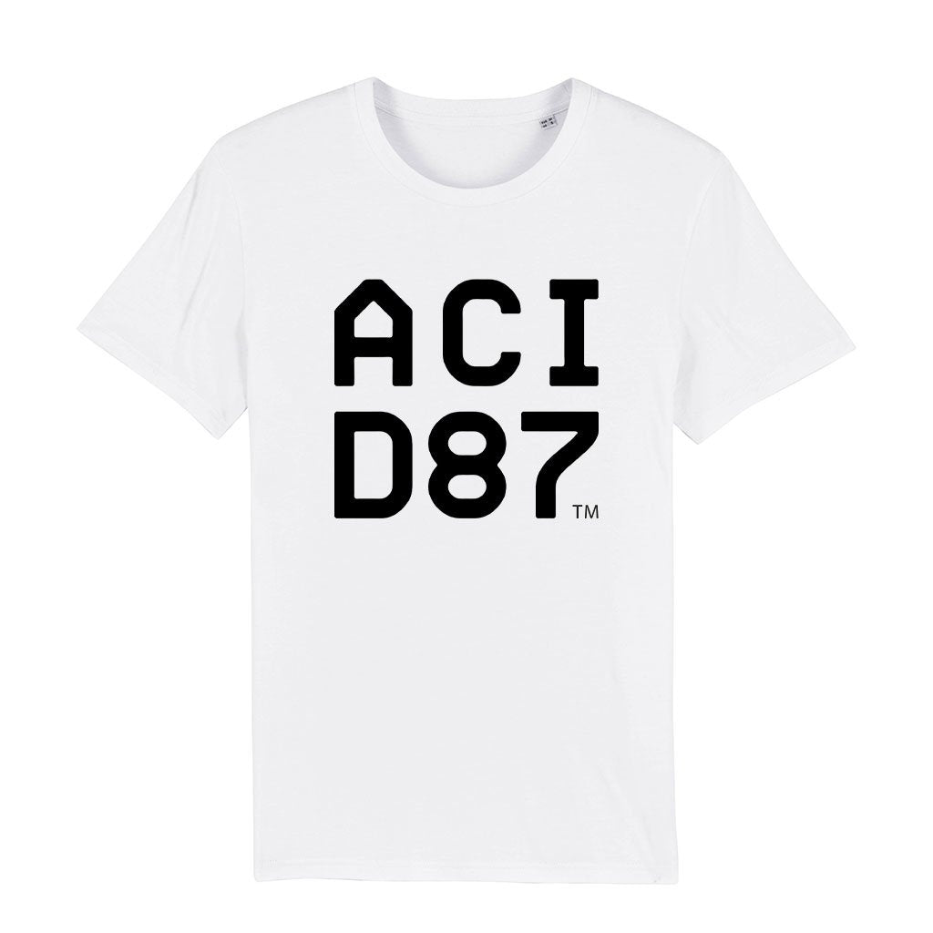 Acid87 Black Boxed Logo Unisex Organic T-Shirt-Acid87-Essential Republik