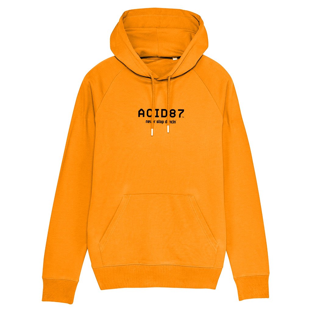 Acid87 Never Stop Dancing Large Black Logo Unisex Hooded Sweatshirt-Acid87-Essential Republik