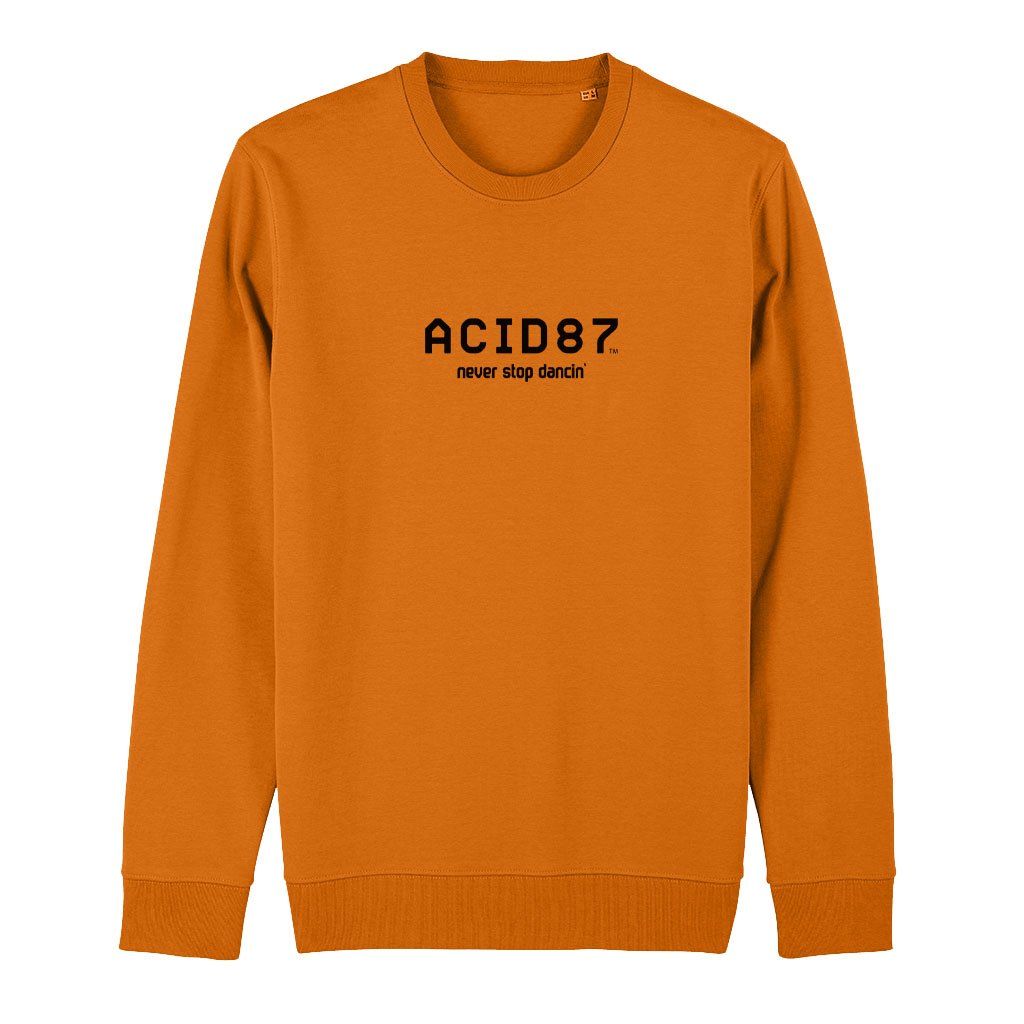 Acid87 Never Stop Dancing Large Black Logo Unisex Sweatshirt-Acid87-Essential Republik