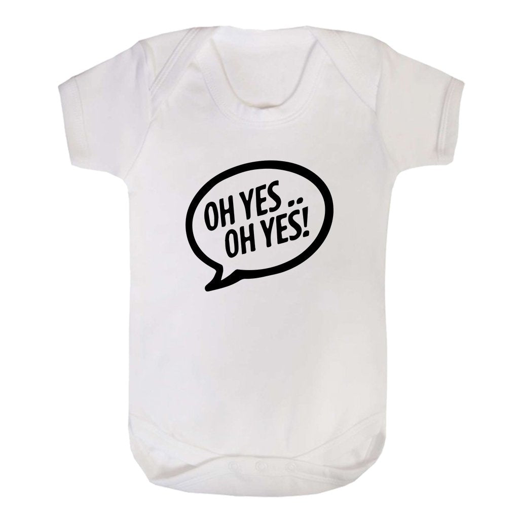 Oh Yes Oh Yes Black Text Short Sleeve Babygrow-Carl Cox-Essential Republik