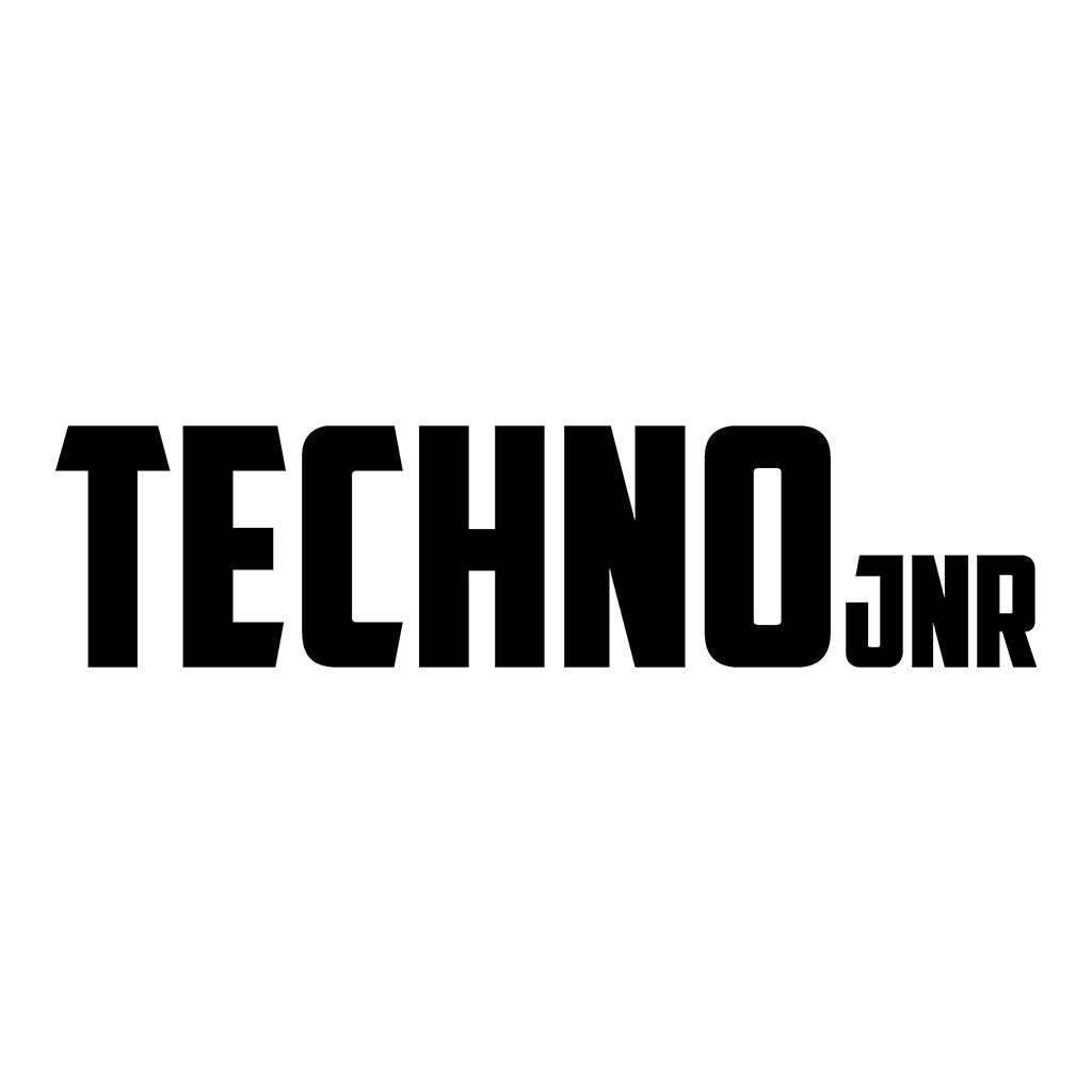 Techno Jnr Black Text Velcro Bib-Carl Cox-Essential Republik