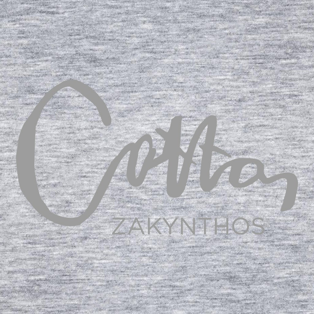 Cotton Zakynthos Grey Text Front And Back Print Unisex Side Pocket Hoodie-Cotton Lifestyle-Essential Republik