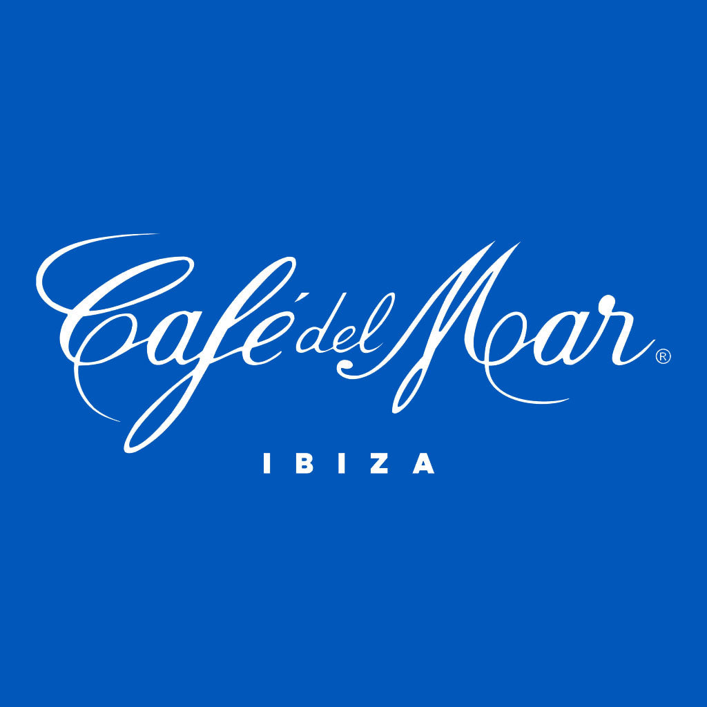 CafŽ del Mar Ibiza White Logo Kid's Royal Blue Hooded Sweatshirt-CafŽ del Mar Ibiza Store