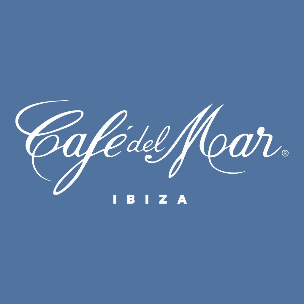 Café del Mar Ibiza White Logo Front And Back Print Men's Organic T-Shirt-Café del Mar-Essential Republik