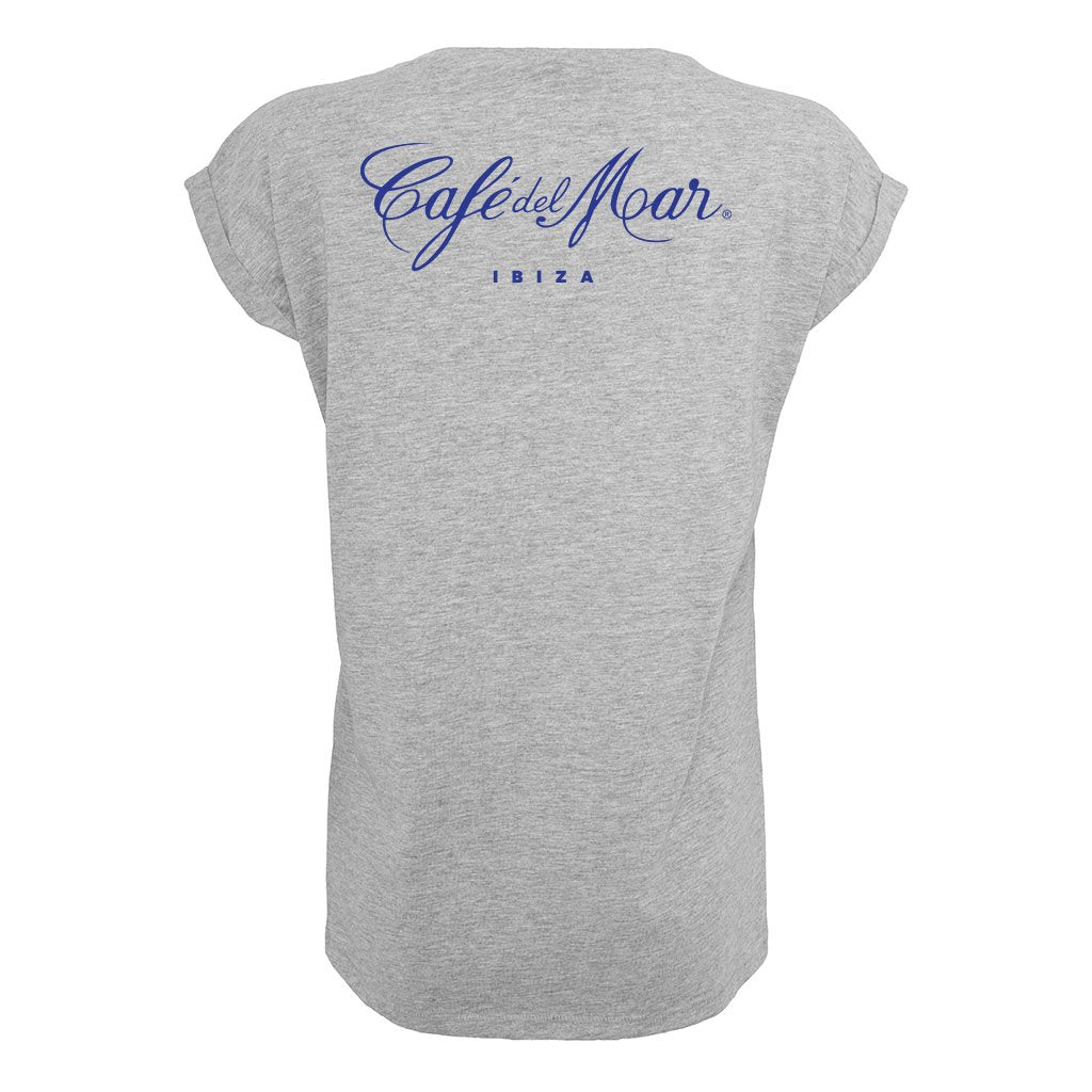 Café del Mar Ibiza Blue Logo Front And Back Print Women's Casual T-Shirt-Café del Mar-Essential Republik