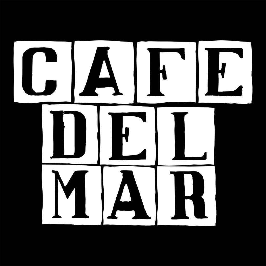Café del Mar White Tile Logo Organic Cotton Canvas Wristlet Zip Pouch-Café del Mar-Essential Republik