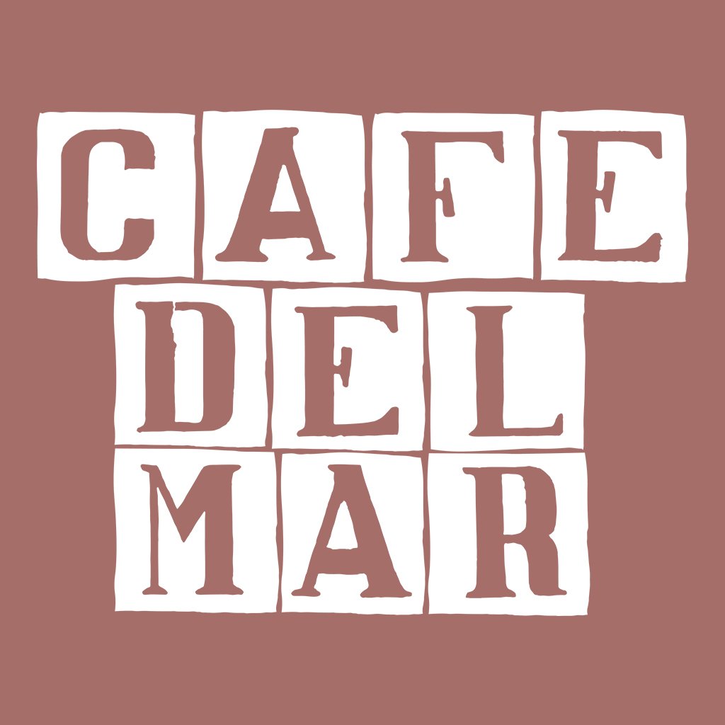 Café del Mar White Tile Logo Unisex Sweatshirt-Café del Mar-Essential Republik