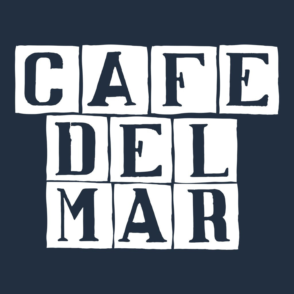 Café del Mar White Tile Logo Men's Iconic Zip-through Hoodie-Café del Mar-Essential Republik
