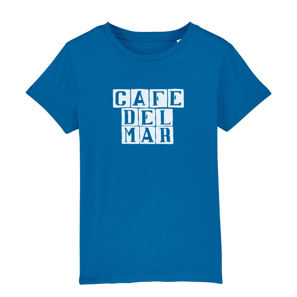 Café del Mar White Tile Logo Kid's Organic T-Shirt-Café del Mar-Essential Republik