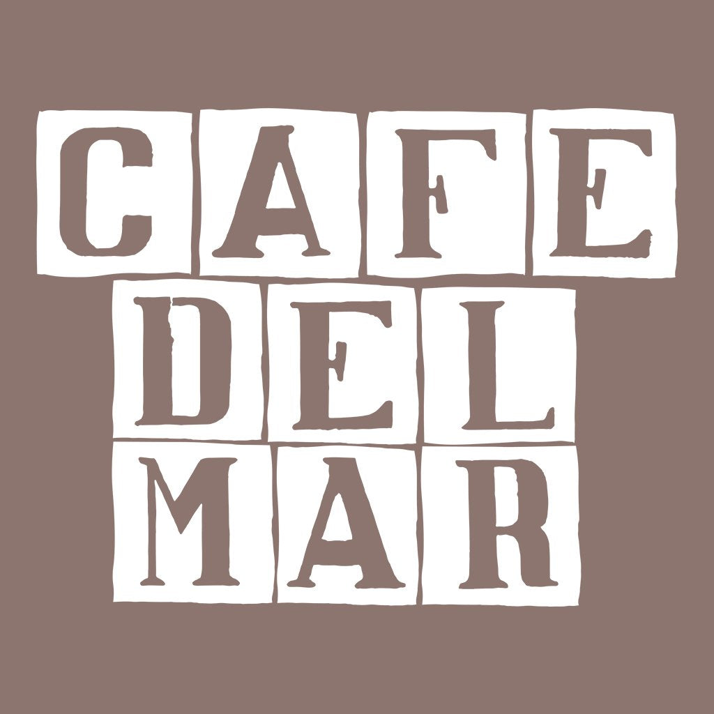 Café del Mar White Tile Logo Men's Hooded Sweatshirt-Café del Mar-Essential Republik
