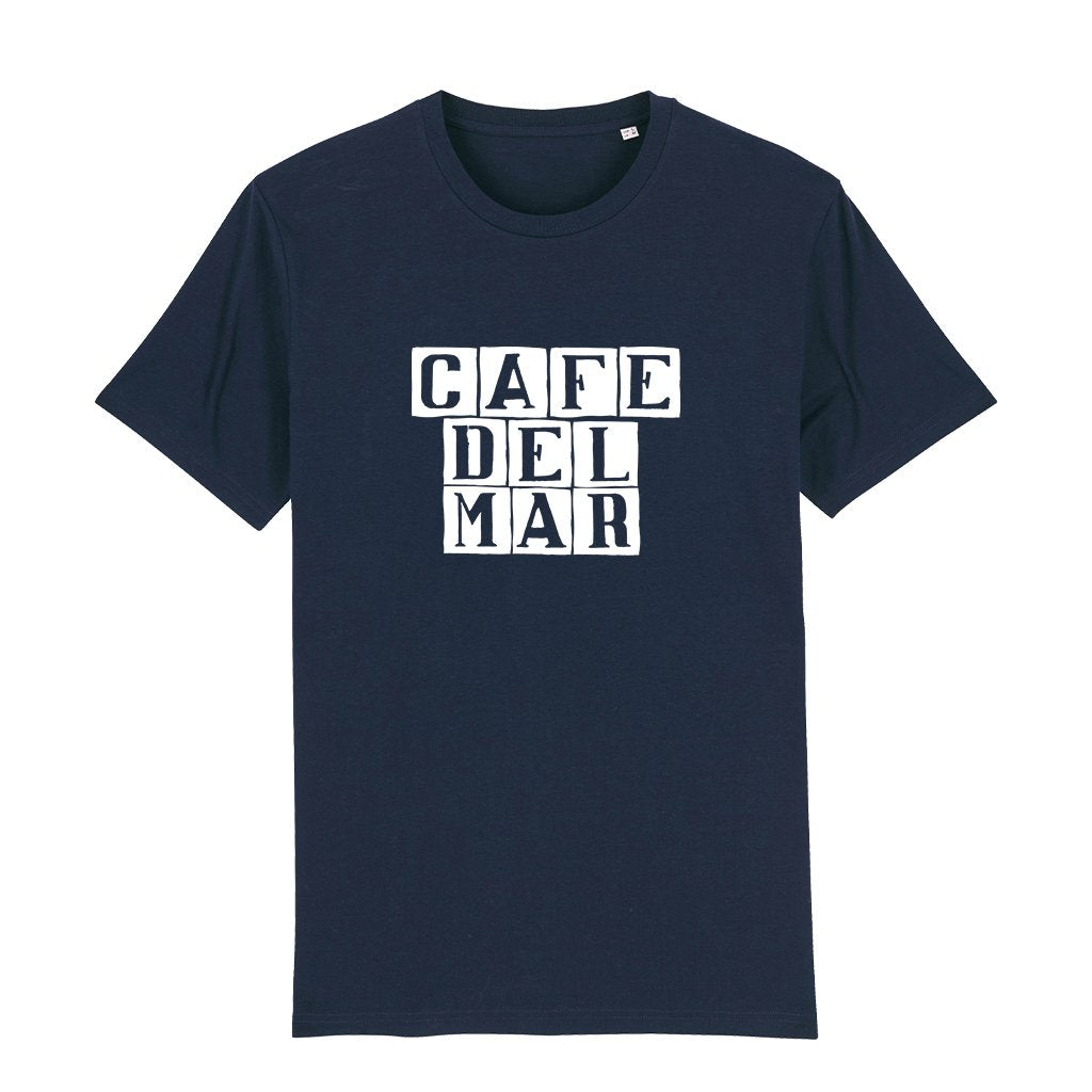 Café del Mar White Tile Logo Men's Organic T-Shirt-Café del Mar-Essential Republik