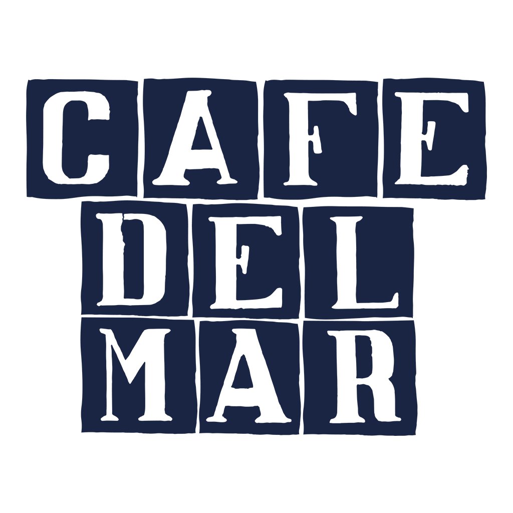 Café del Mar Blue Tile Logo Men's Hooded Sweatshirt-Café del Mar-Essential Republik