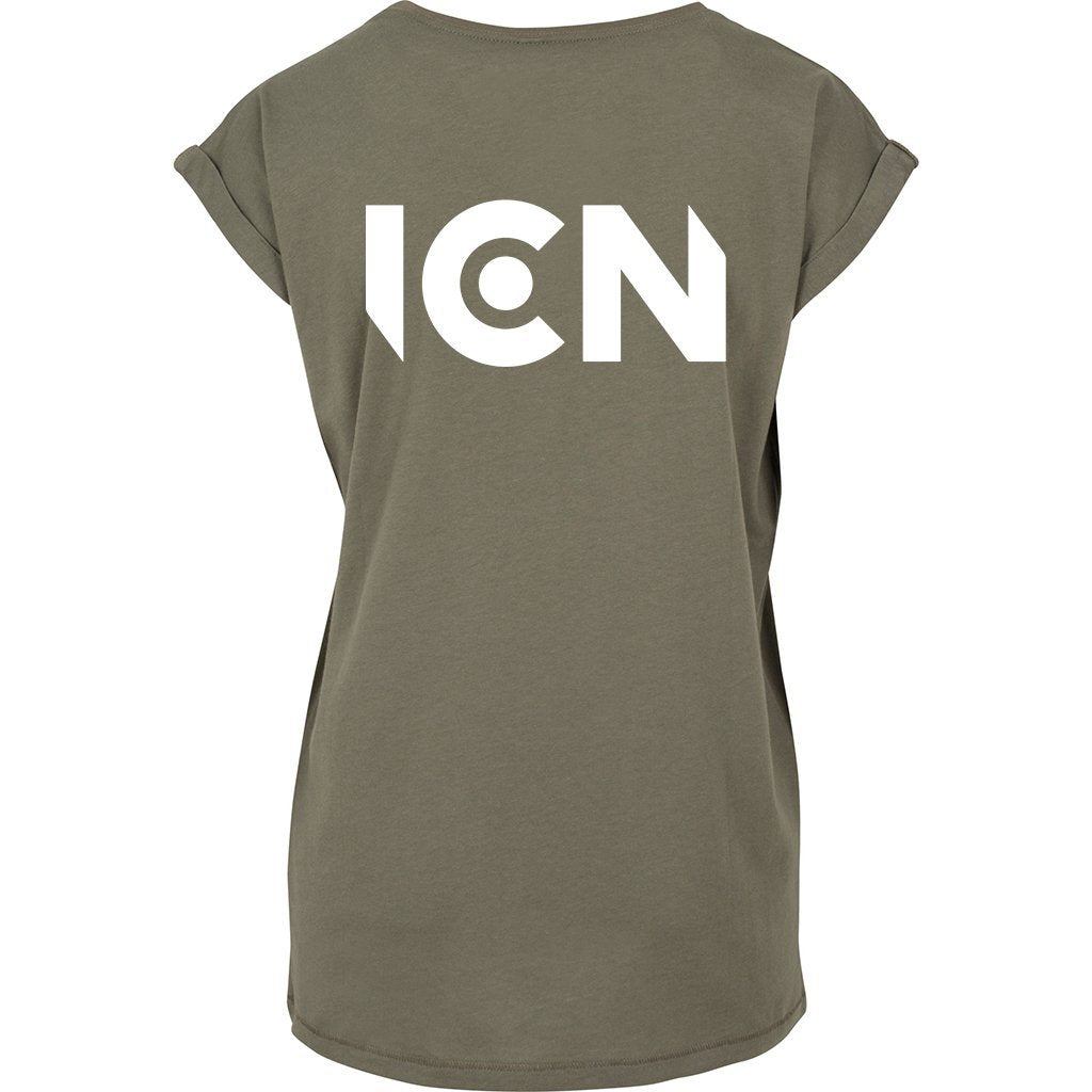 Ibiza Club News White ICN Logo and Text Print Women's Casual T-Shirt-Ibiza Club News-Essential Republik