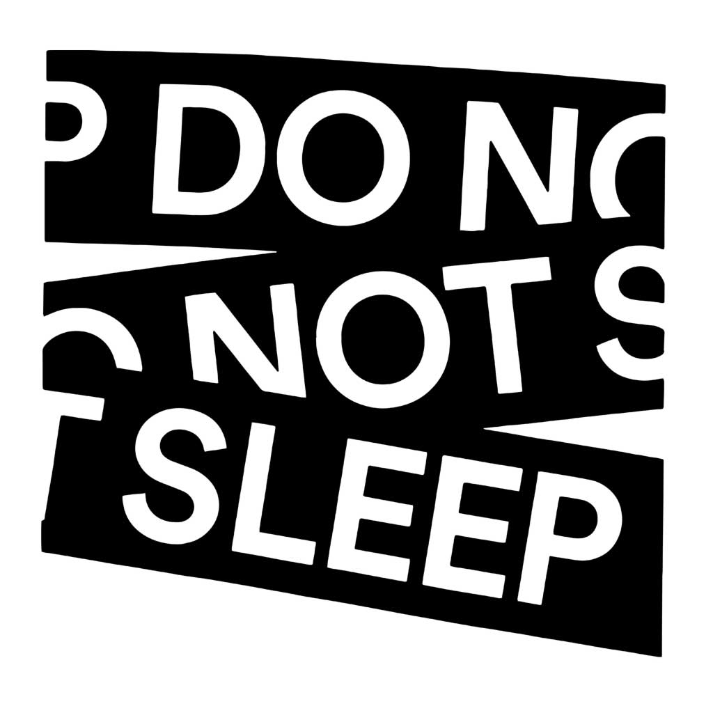 Do Not Sleep Black Tape Logo Men's White Organic T-Shirt-Do Not Sleep-Essential Republik