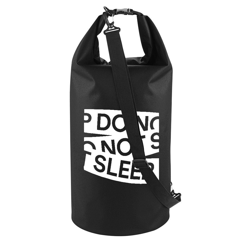 Do Not Sleep White Tape Vinyl Print Logo Waterproof Dry Tube Bag-Do Not Sleep-Essential Republik