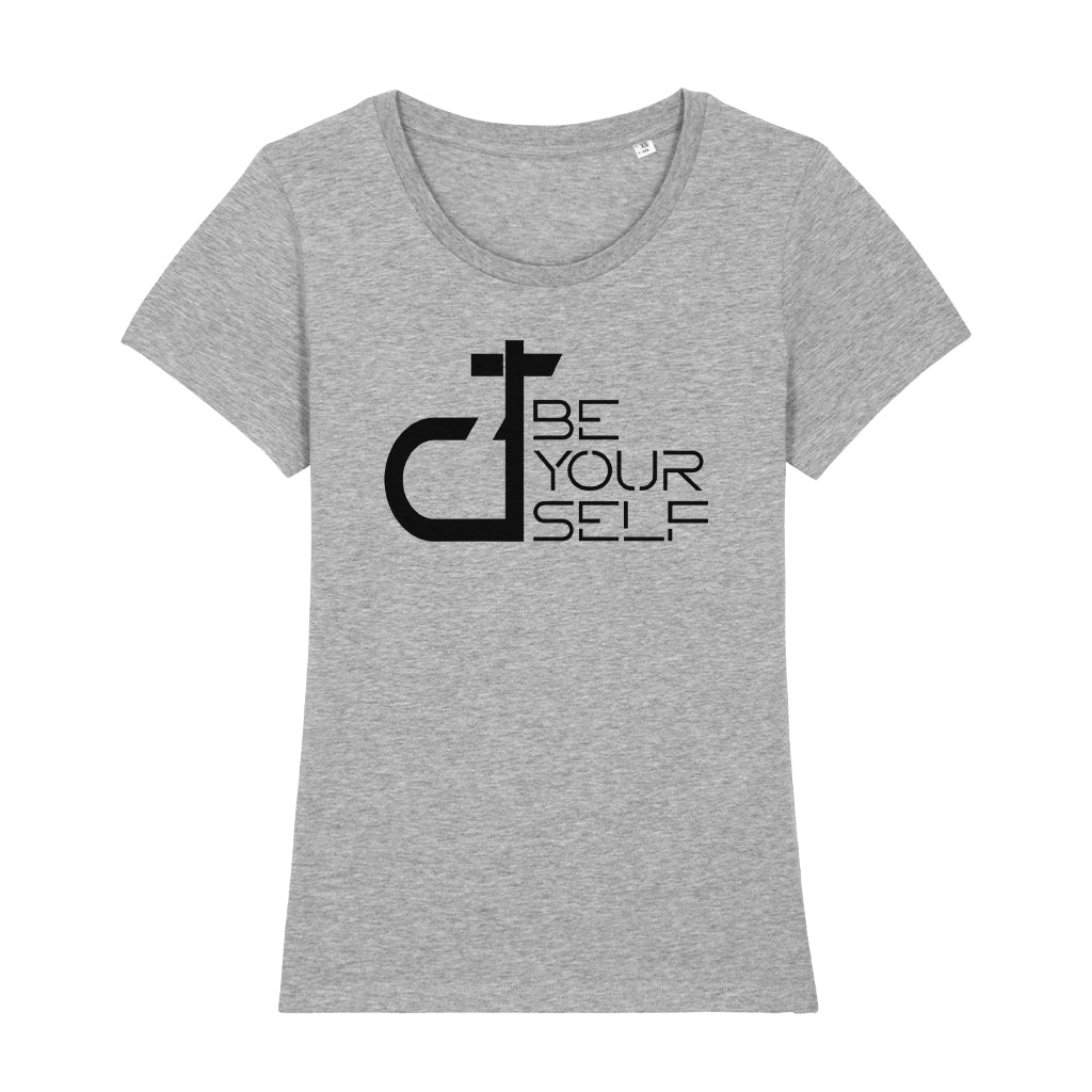 DT Be Yourself Black Logo Women's Iconic Fitted T-Shirt-Danny Tenaglia-Essential Republik