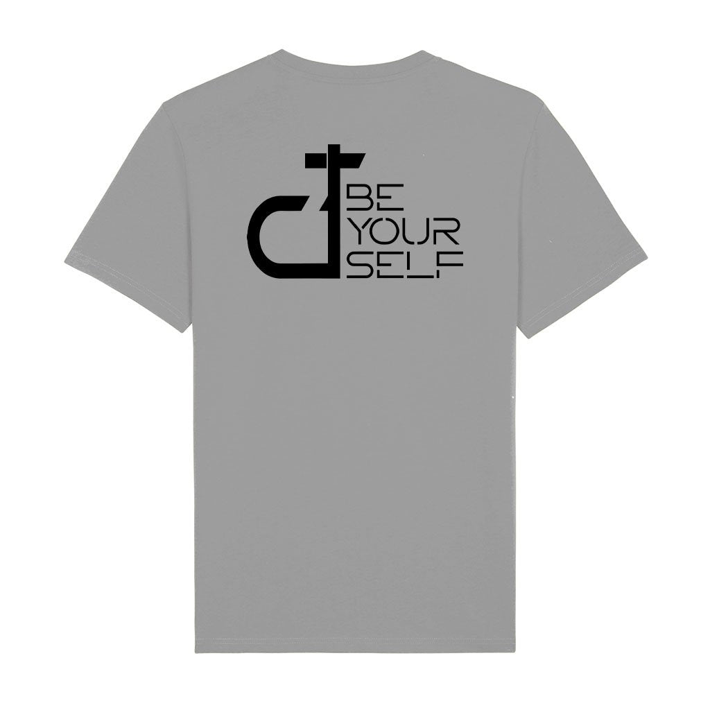 DT Be Yourself Black Logo Front And Back Print Men's Organic T-Shirt-Danny Tenaglia-Essential Republik