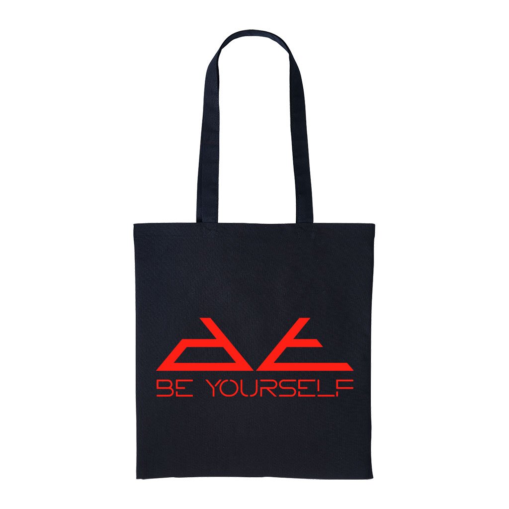 DT Red Be Yourself Pyramid Logo Cotton Tote Bag-Danny Tenaglia-Essential Republik