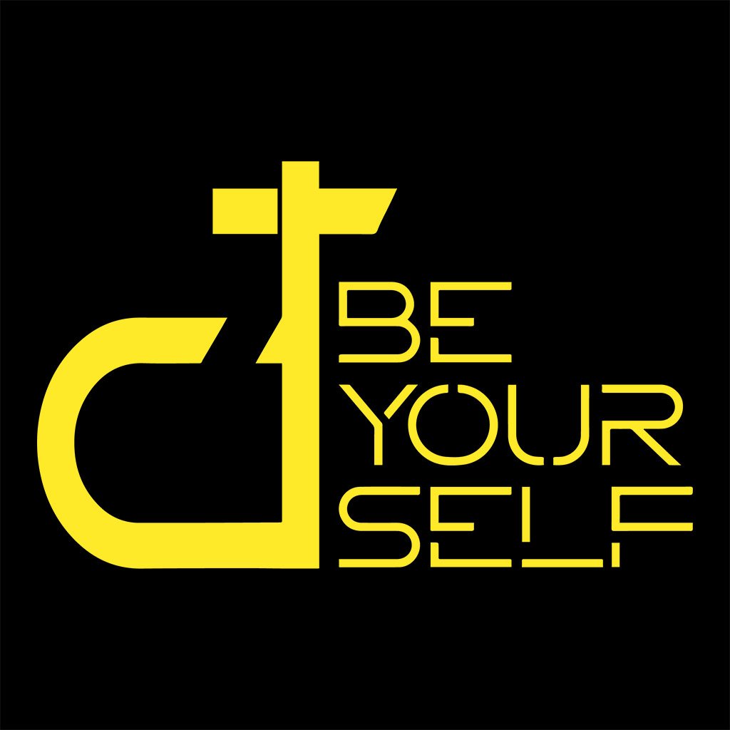 DT Be Yourself Yellow Logo Cotton Tote Bag-Danny Tenaglia-Essential Republik
