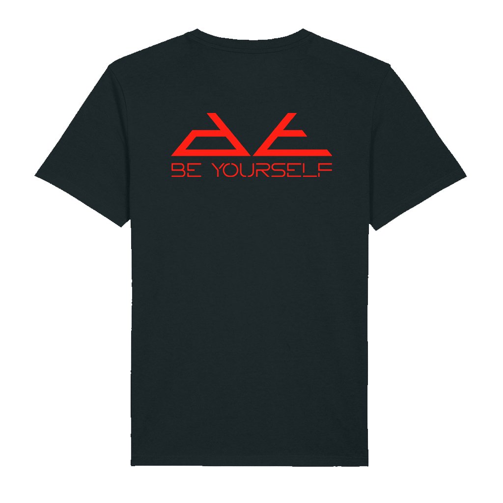 DT Red Be Yourself Pyramid Logo Front And Back Print Men's Organic T-Shirt-Danny Tenaglia-Essential Republik