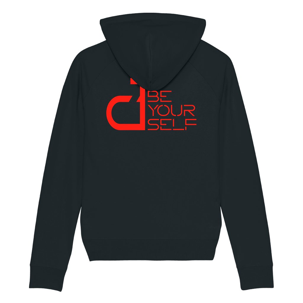 DT Be Yourself Red Logo Front And Back Print Unisex Cruiser Iconic Hoodie-Danny Tenaglia-Essential Republik