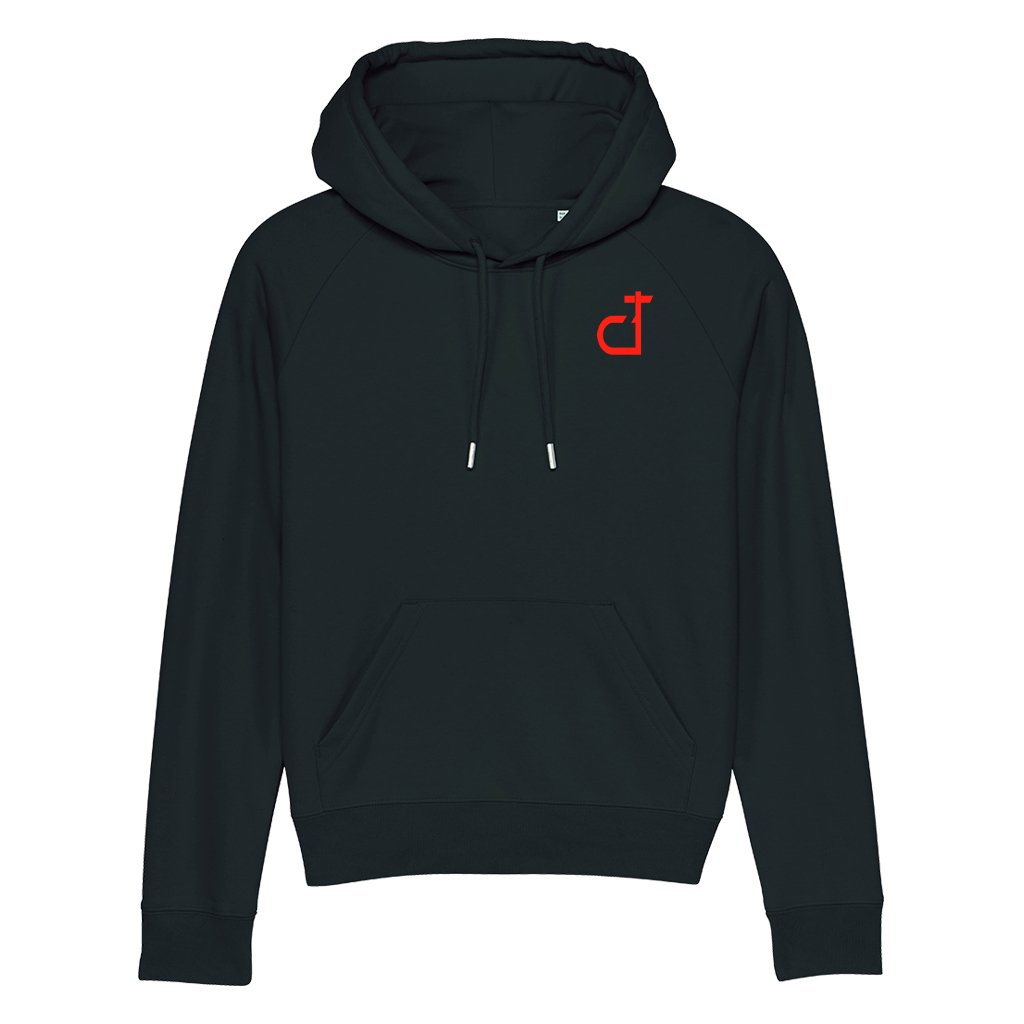 DT Be Yourself Red Logo Front And Back Print Unisex Cruiser Iconic Hoodie-Danny Tenaglia-Essential Republik