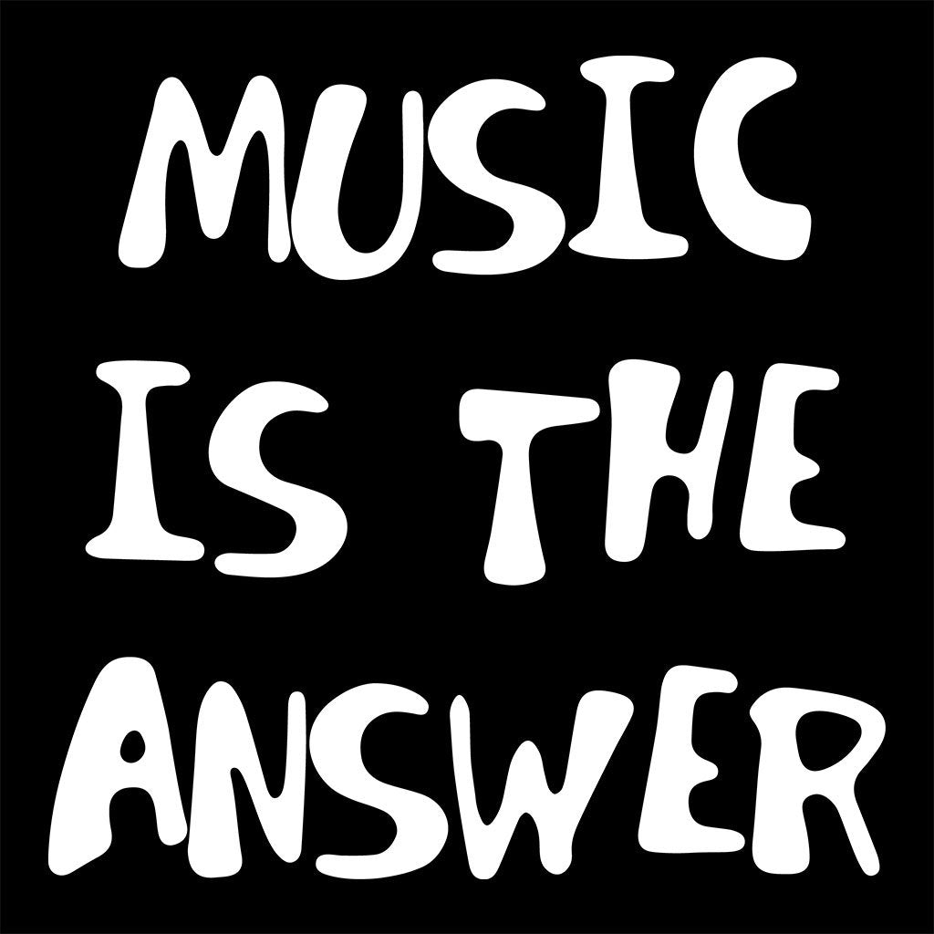 Music Is The Answer White Handwritten Text Men's Organic T-Shirt-Danny Tenaglia-Essential Republik