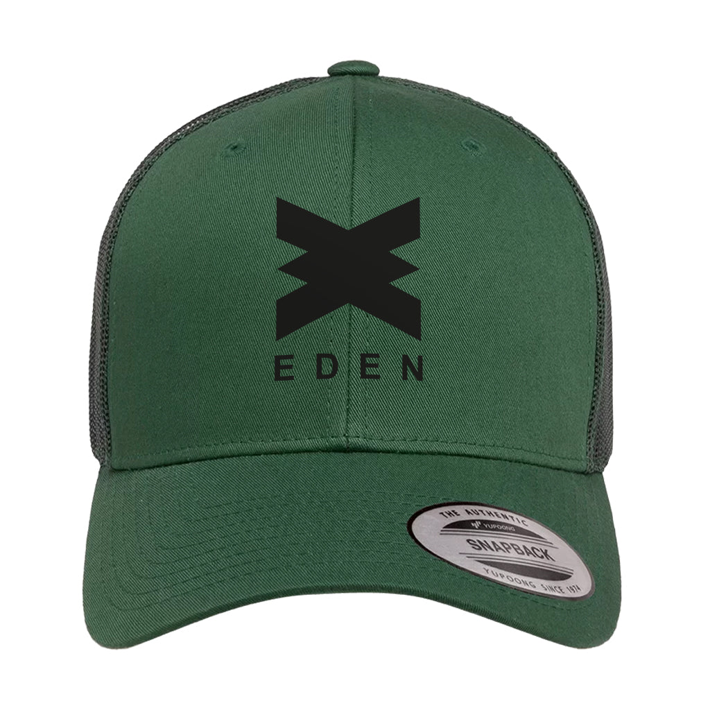 Eden Black Logo Retro Trucker Cap-Eden-Essential Republik
