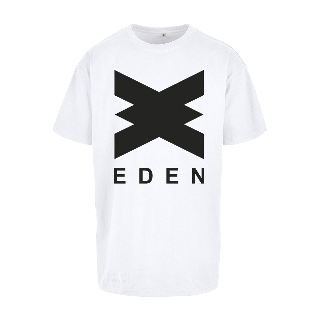 Eden Black Logo Men's Heavy Oversized T-Shirt-Eden-Essential Republik