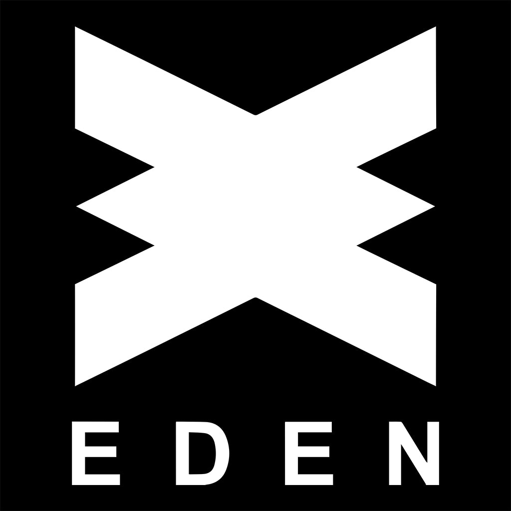 Eden White Logo Men's Heavy Oversized T-Shirt-Eden-Essential Republik