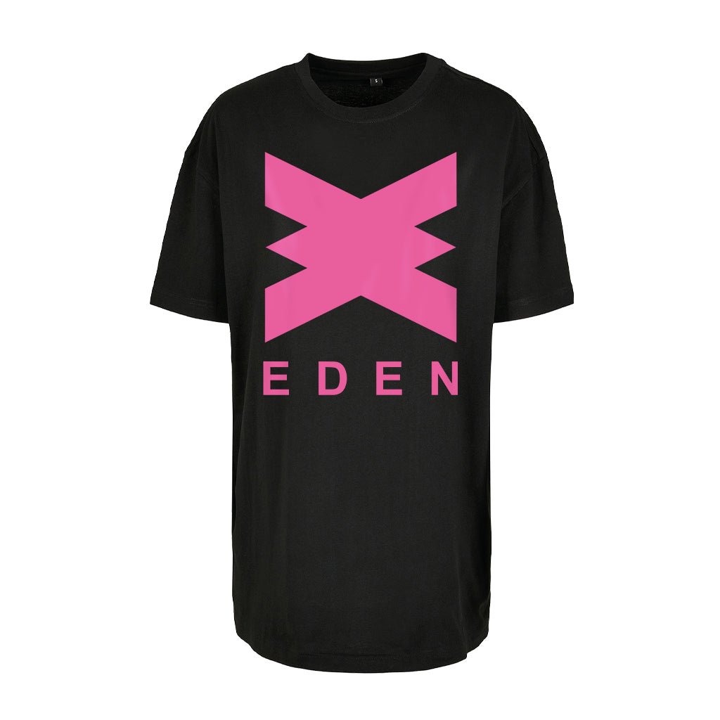 Eden Pink Logo Women's Oversize Boyfriend T-Shirt-Eden-Essential Republik