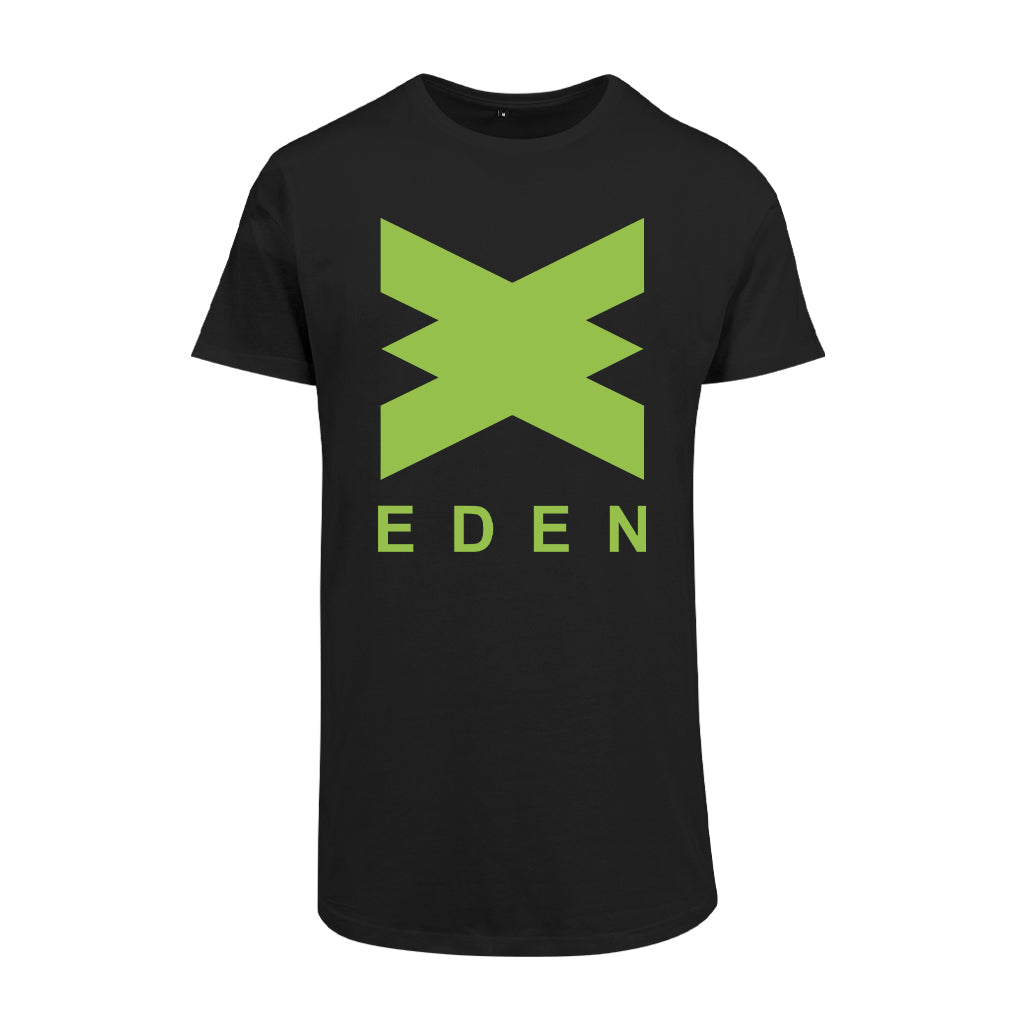 Eden Green Logo Men's Shaped Long T-Shirt-Eden-Essential Republik