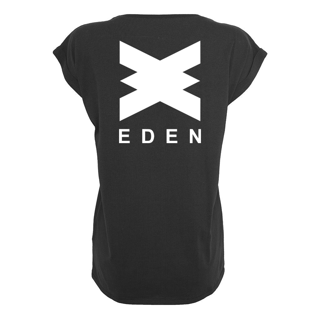 Eden White Logo Front And Back Print Women's Casual T-Shirt-Eden-Essential Republik