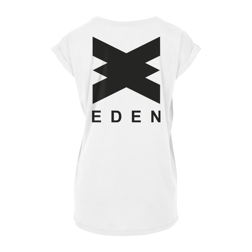 Eden Black Logo Front And Back Print Women's Casual T-Shirt-Eden-Essential Republik