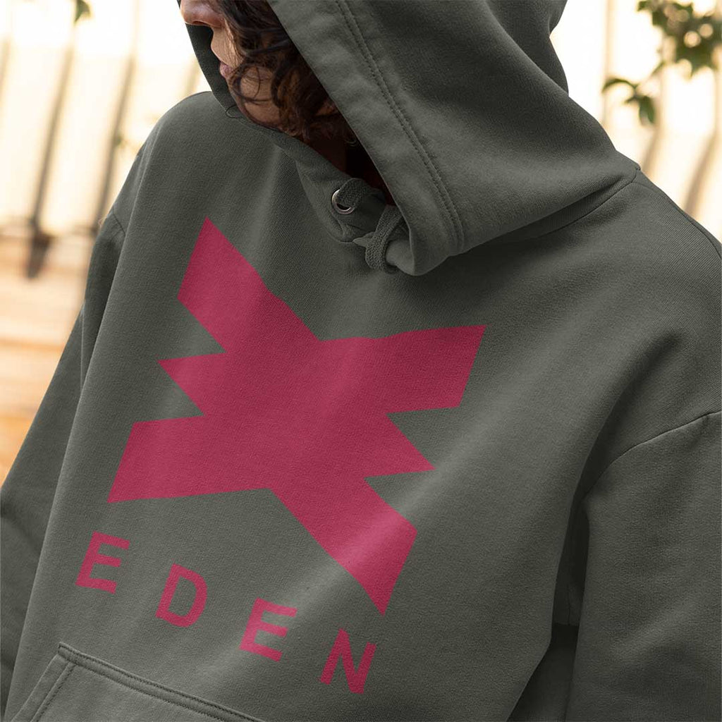 Eden Burgundy Logo Unisex Cruiser Iconic Hoodie-Eden-Essential Republik