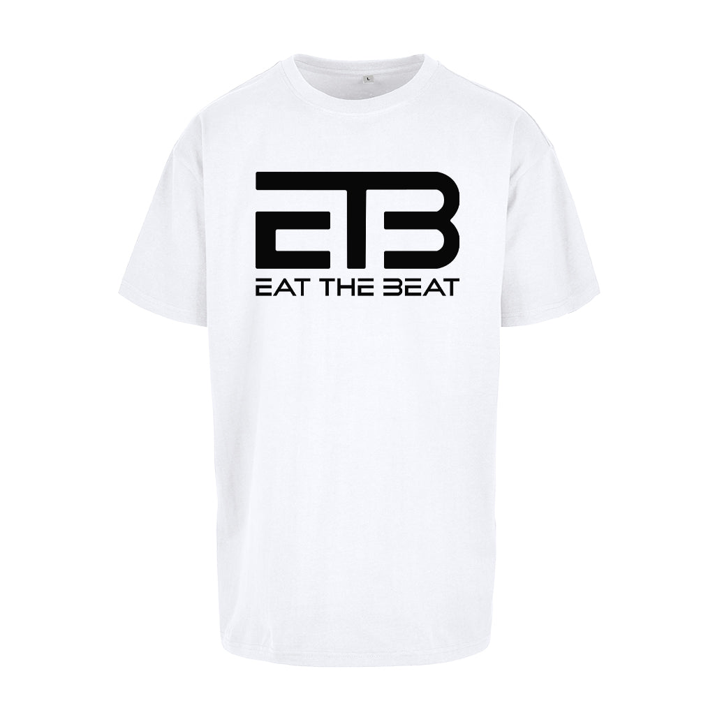 Eat The Beat Black Logo Men's Heavy Oversized T-Shirt-Eat The Beat-Essential Republik