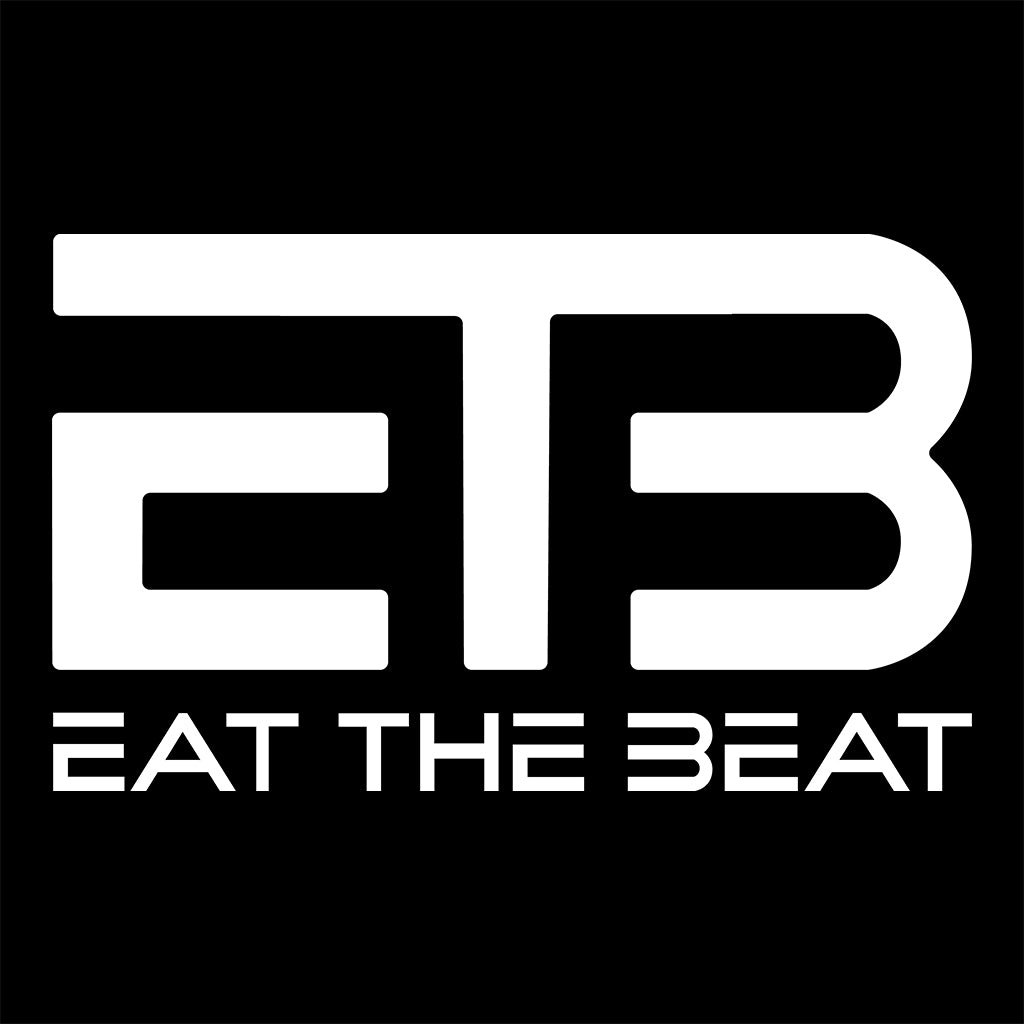 Eat The Beat White Logo Men's Heavy Oversized T-Shirt-Eat The Beat-Essential Republik