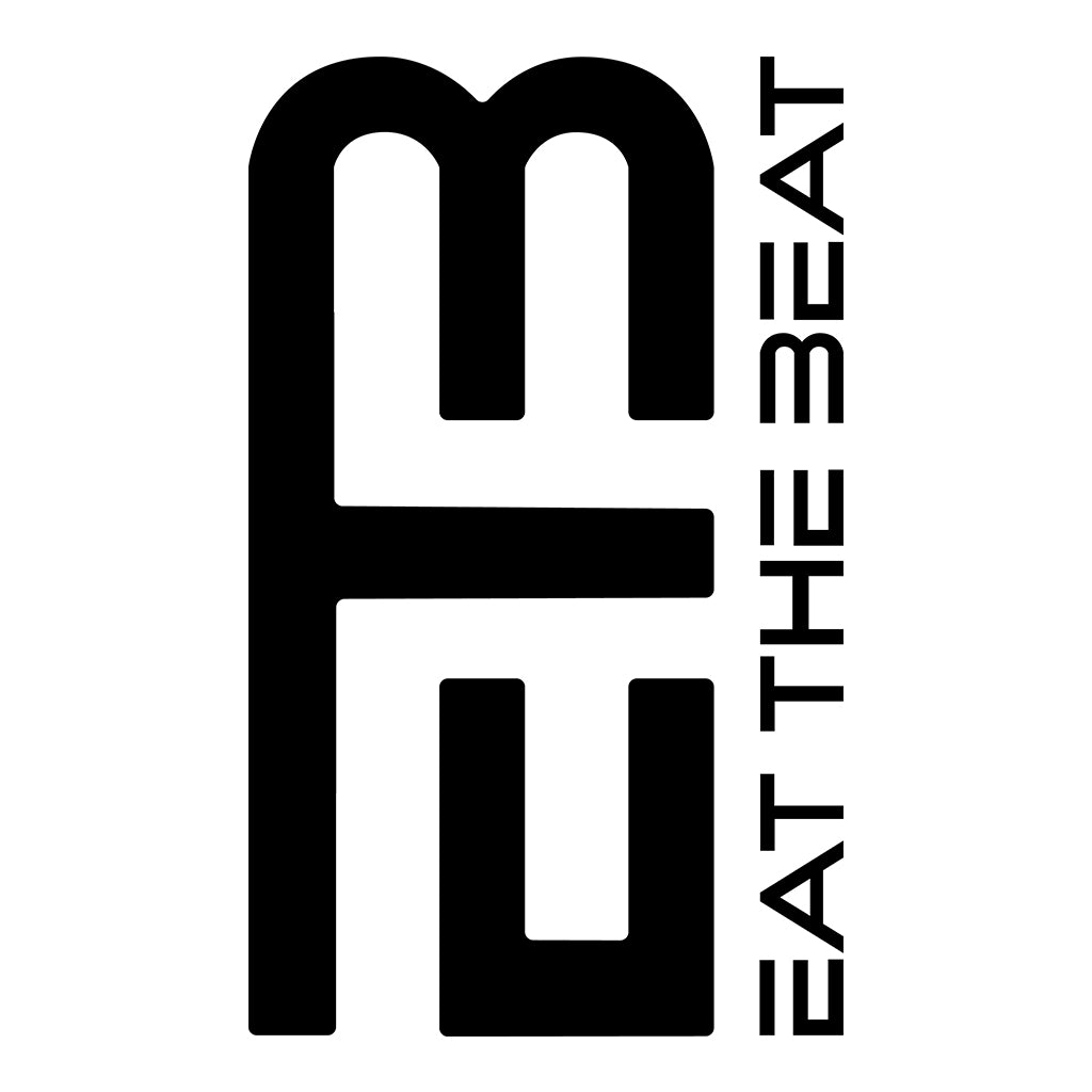 Eat The Beat Vertical Black Logo Men's Shaped Long T-Shirt-Eat The Beat-Essential Republik