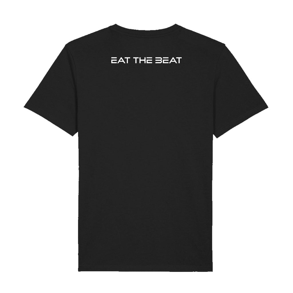 ETB White Logo Front And Back Print Unisex Organic T-Shirt-Eat The Beat-Essential Republik