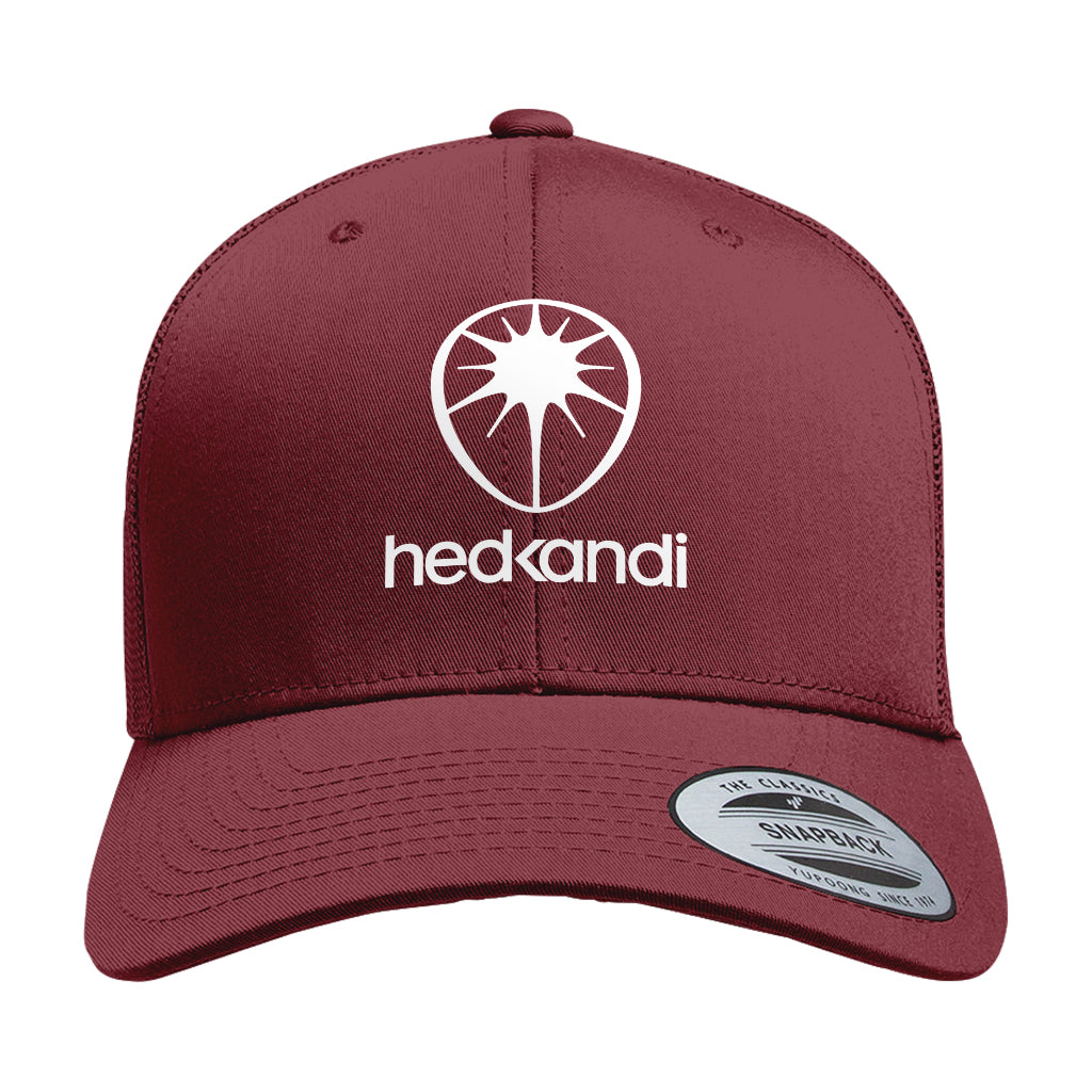 Hedkandi White Modern Logo Retro Trucker Cap-Hedkandi-Essential Republik
