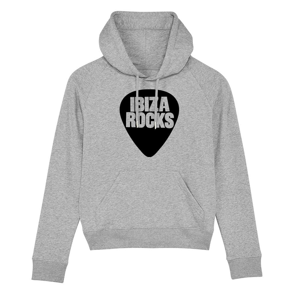 Ibiza Rocks Black Logo Women’s Trigger Iconic Hoodie-Ibiza Rocks-Essential Republik