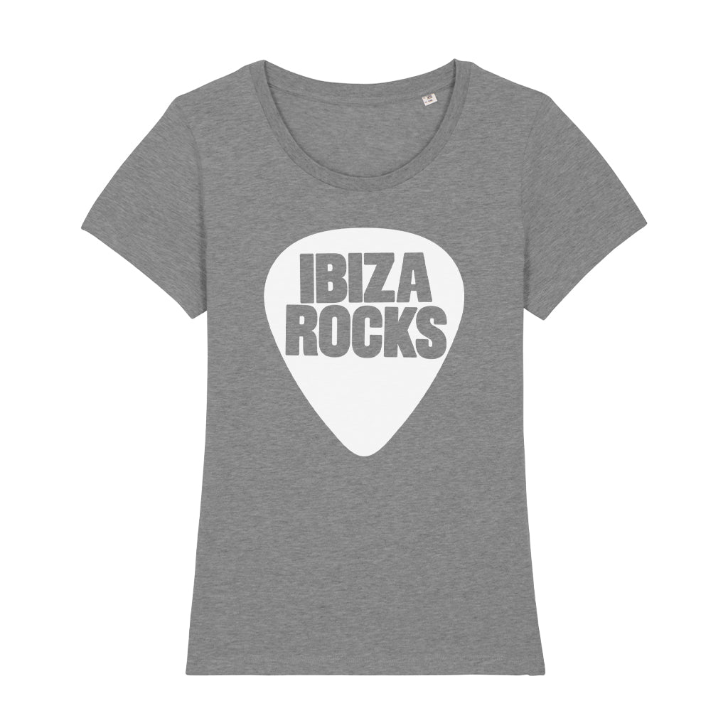 Ibiza Rocks White Logo Women's Iconic Fitted T-Shirt-Ibiza Rocks-Essential Republik