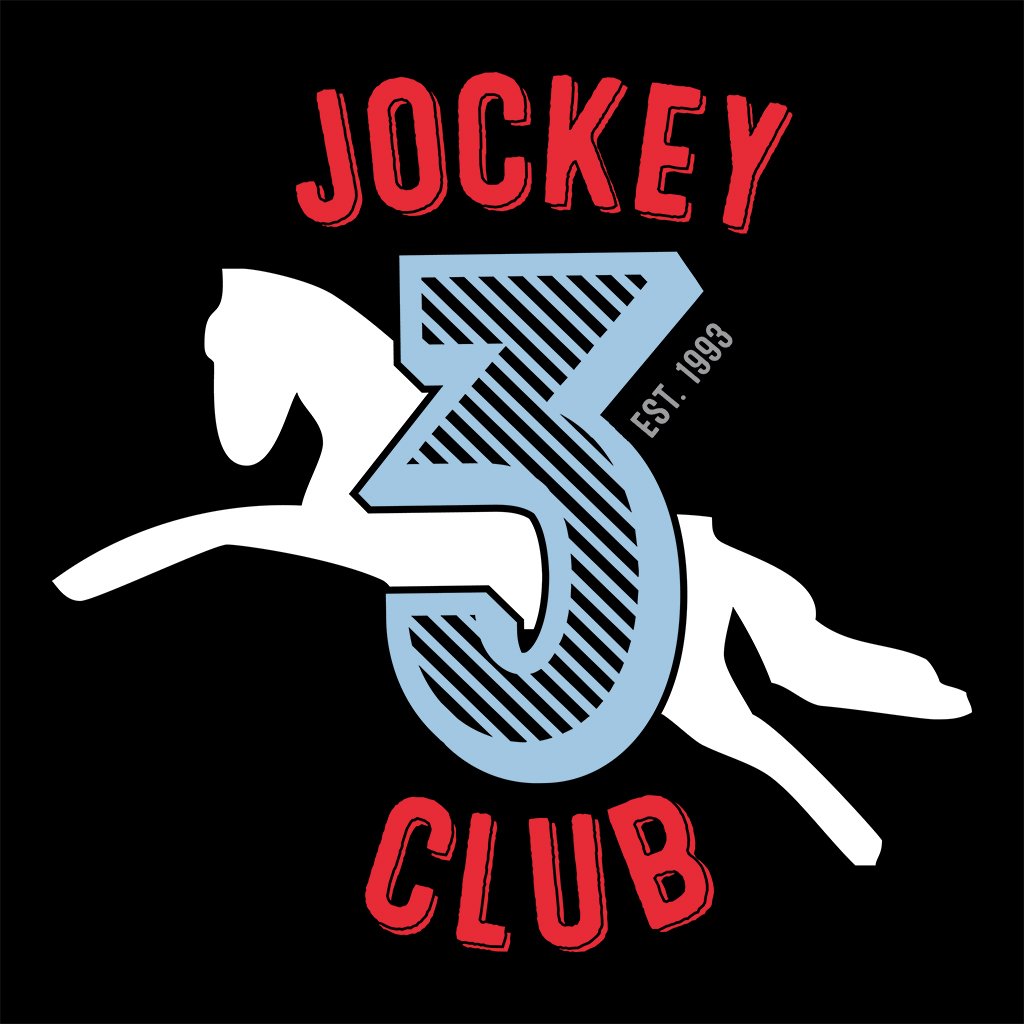 Jockey Club White No 3 Front And Back Print Men's Organic T-Shirt-Jockey Club-Essential Republik