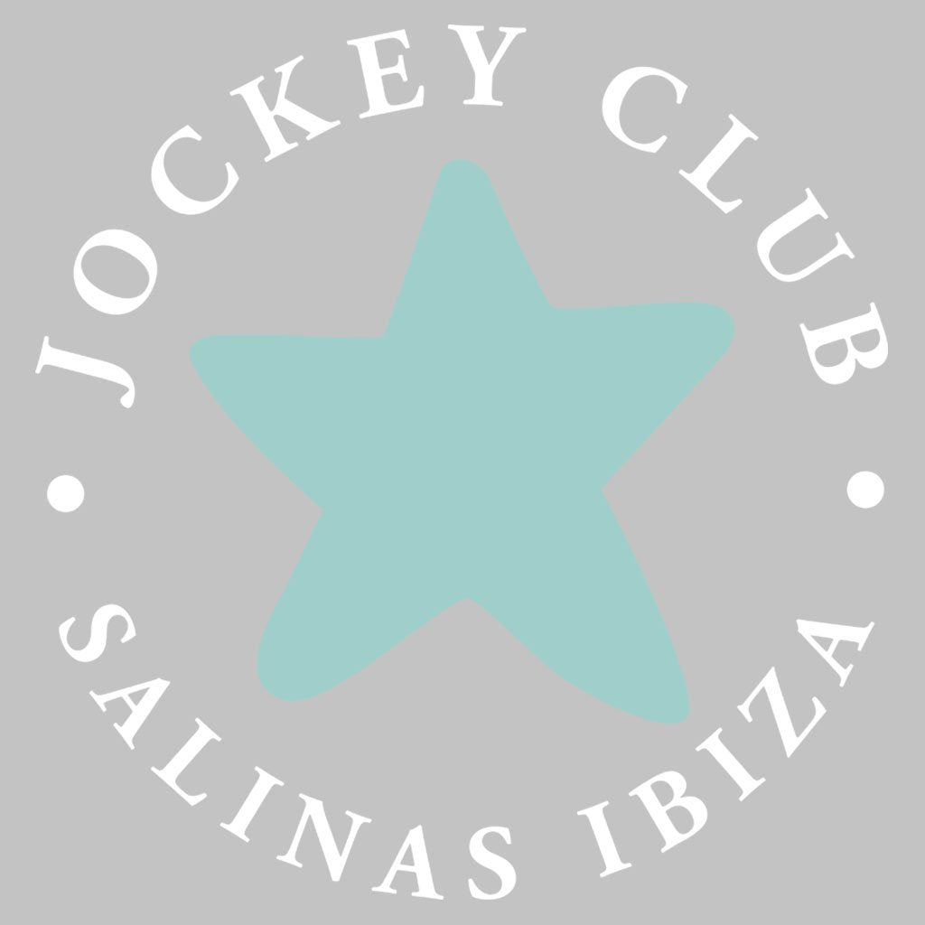 Jockey Club Salinas Ibiza Star White Text Girlie Cropped Zipped Hooded Sweatshirt-Jockey Club-Essential Republik