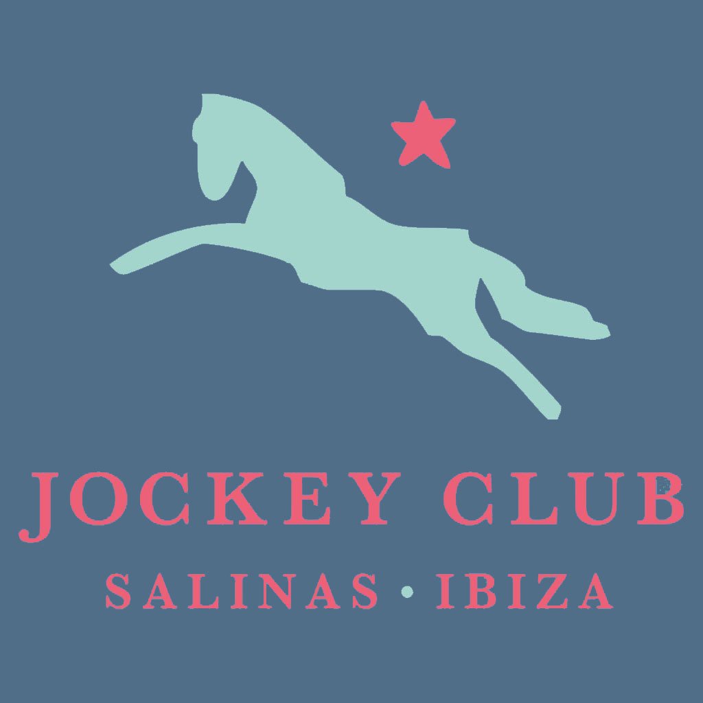 Jockey Club Salinas Ibiza Turquoise And Red Logo Men's Organic T-Shirt-Jockey Club-Essential Republik