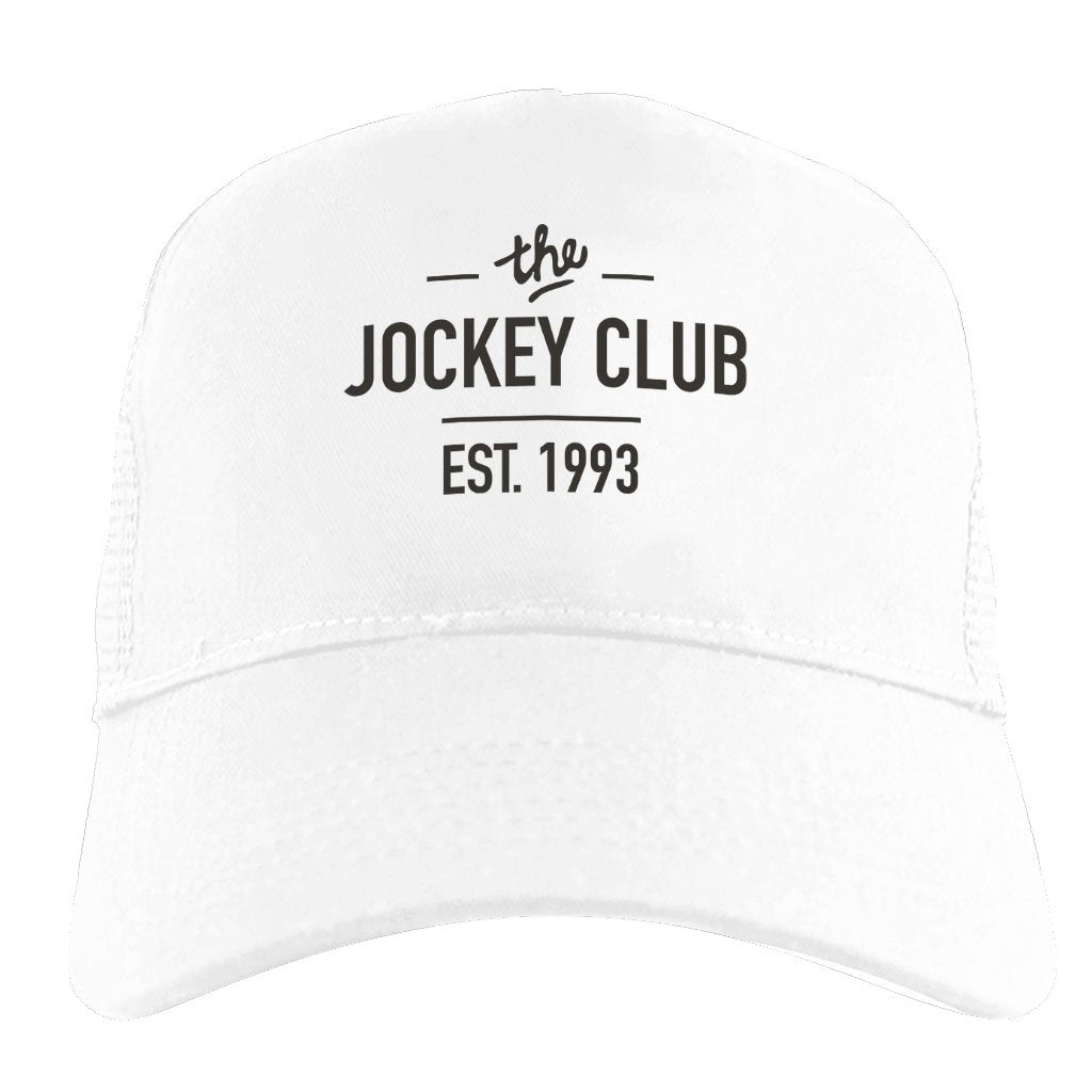 Jockey Club The Jockey Club Est 1993 Black Text Trucker Cap-Jockey Club-Essential Republik