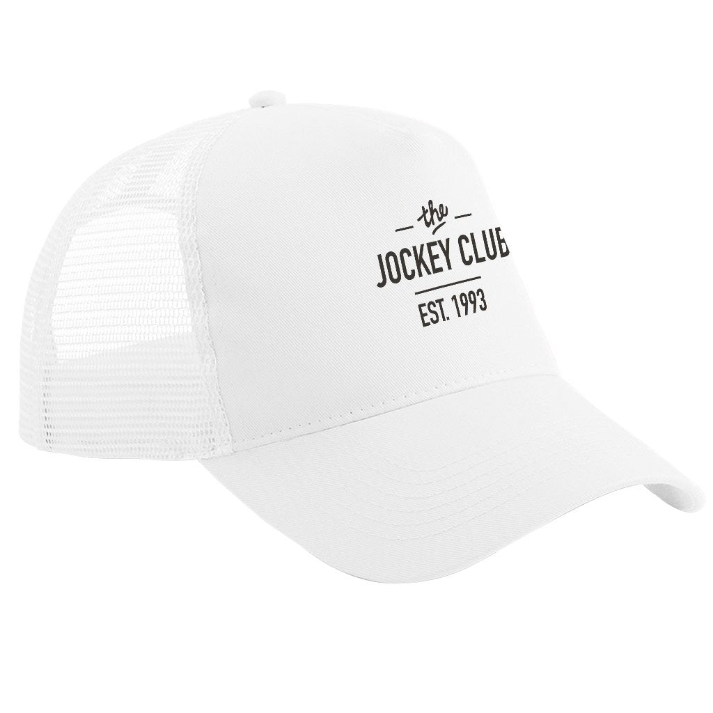 Jockey Club The Jockey Club Est 1993 Black Text Trucker Cap-Jockey Club-Essential Republik