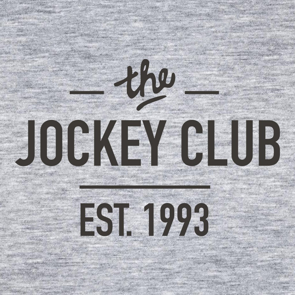Jockey Club The Jockey Club Est 1993 Dark Grey Text Men's Organic T-Shirt-Jockey Club-Essential Republik