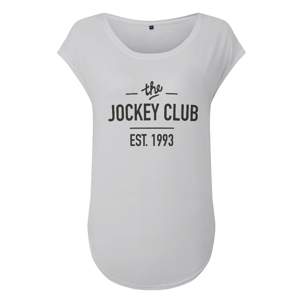 Jockey Club The Jockey Club Est 1993 Black Text Women's Tie Back Vest-Jockey Club-Essential Republik